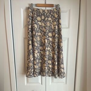 Purple Paisley Print Skirt